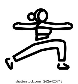 This Warrior (pose) icon is suitable for Yoga, Mindfulness, Healthy Lifestyle, etc