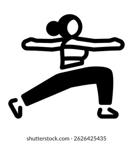 This Warrior (pose) icon is suitable for Yoga, Mindfulness, Healthy Lifestyle, etc
