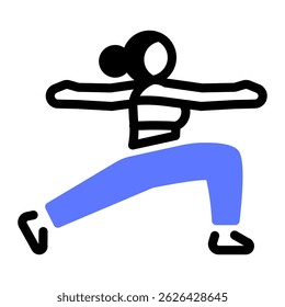 This Warrior (pose) icon is suitable for Yoga, Mindfulness, Healthy Lifestyle, etc