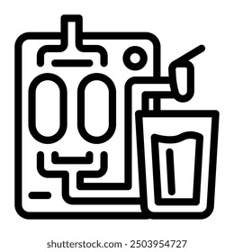 This Water Filter icon is suitable for kitchen appliance, kitchen, cookware, etc.