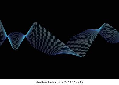 This is a wave with black background