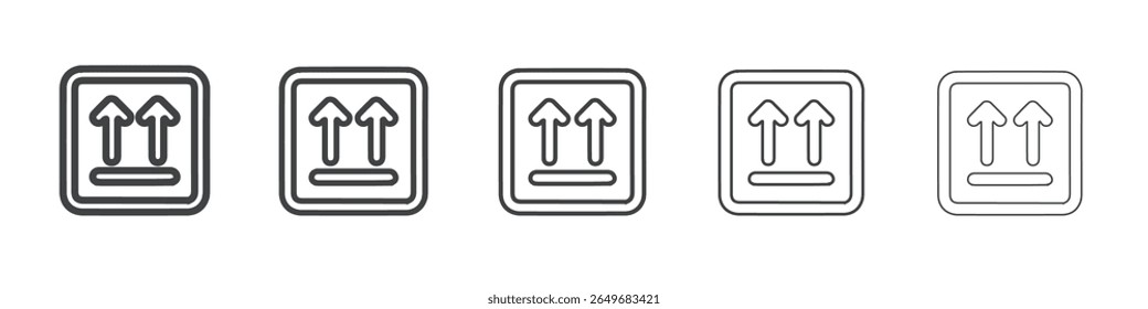 this way up icon flat thin illustration symbol