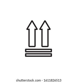 This way up icon symbol vector illustration