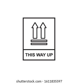 This way up icon symbol vector illustration