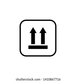 This Way Up Packaging icon symbol vector