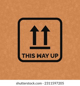 This way up packaging mark icon symbol vector