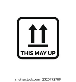 This way up packaging mark icon symbol vector