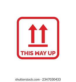 This way up packaging mark icon symbol vector