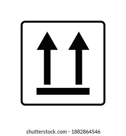 This way up packaging symbol on white background vector illustration