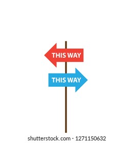 This way traffic sign 
