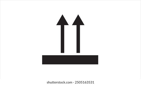 THIS WAY UP. Cargo signs,packaging symbol vector on a white background.
