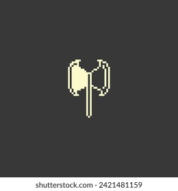 este es un icono de arma en el arte de píxeles con color sencillo y fondo negro, este elemento es bueno para presentaciones, pegatinas, iconos, diseño de camisetas, activo de juego, logotipo y proyecto.
