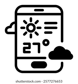 This Weather app icon is suitable for weather, season, meteorology, etc.