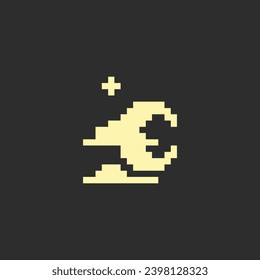 this is weather icon use one bit style in pixel art with simple color and black background ,this item good for presentations,stickers, icons, t shirt design,game asset,logo and your project.