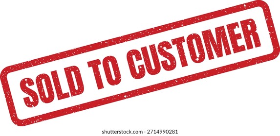 Este sello de caucho desgastado con CLIENTE VENDIDO es ideal para indicar transacciones generales completadas o ventas minoristas en varios sectores comerciales.