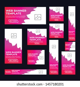 This is Web ad Banner Design Template vector  horizontal, vertical and square web banners in standard sizes. If you want you can image use.