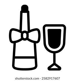 This Wedding Bottle icon is suitable for Wedding, Relationship, Valentine, etc