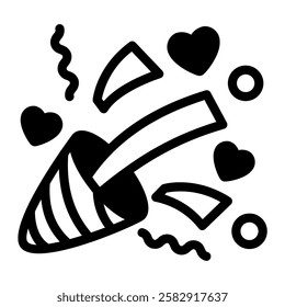 This Wedding Confetti icon is suitable for Wedding, Relationship, Valentine, etc