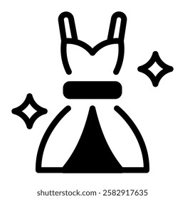 This Wedding Dress icon is suitable for Wedding, Relationship, Valentine, etc