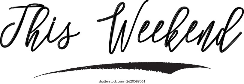 This Weekend  Sale Banner Text Modern Typography 