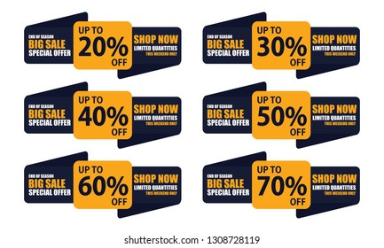 This Weekend Special Offer Big Sale banner. Big Sale discount up to 50 and 70% off. Vector illustration - Vector