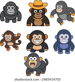 This is a Western Gorilla  design ,animal vector design  with high quality eps format 