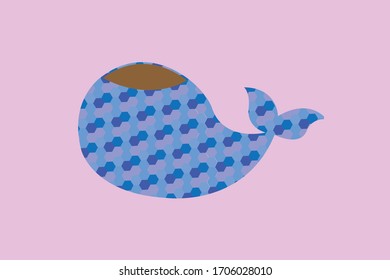 This is Whale pot in  pink background.