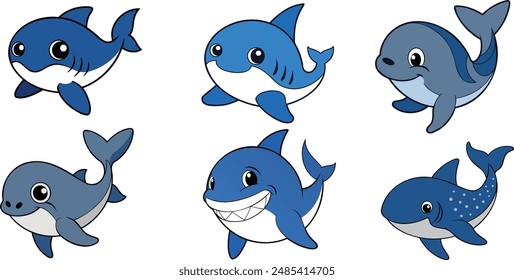 This is a Whale Shark flat design animal vector design  with high quality eps format 