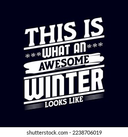 So sieht ein toller Winter aus wie T-Shirt-Design