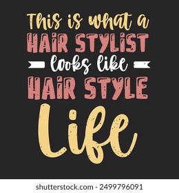 This is what a hair stylist. Cosmetologist makeup typography design. Beautician makeup artist.