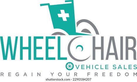 Este es un diseño de logotipo para sillas de ruedas