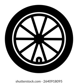 This Wheel icon is suitable for Bycycle, Sport, Healthy Lifestyle, etc