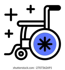 This Wheelchair icon is suitable for pharmacy.