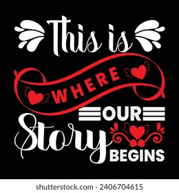 This is where our story begains t shirt design