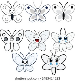 This is a White Butterfly flat design ,animal vector design  with high quality eps format 