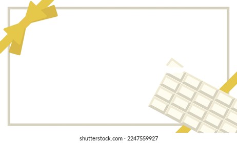 Esta es una ilustración de marco de chocolate blanco presente en el Día blanco.