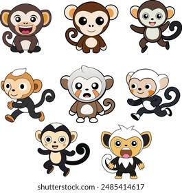 This is a White Faced Capuchin  design animal vector design with high quality eps format 