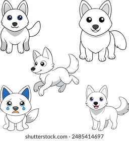 This is a White German Shepherd design ,animal vector design  with high quality eps format 