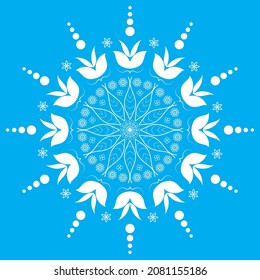 This is white mandala design for uses anywhere. You will easily change this color.