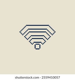 this is wifi icon in pixel art style this item good for presentations,stickers, icons, t shirt design,game asset,logo and your project.