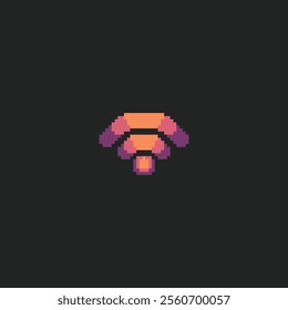  this is wifi icon in pixel art style this item good for presentations,stickers, icons, t shirt design,game asset,logo and your project.