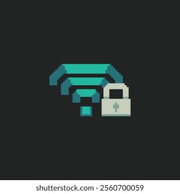  this is wifi icon in pixel art style this item good for presentations,stickers, icons, t shirt design,game asset,logo and your project.