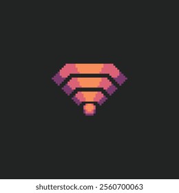  this is wifi icon in pixel art style this item good for presentations,stickers, icons, t shirt design,game asset,logo and your project.