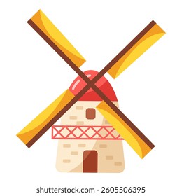 This Windmill illustration is suitable for Earth Day, Environment, etc.