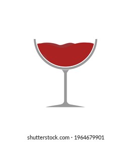 This wine glass image is suitable for cafe cafes or ornaments in designs related to the beverage business