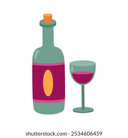 This Wine illustration suitable for Thanksgiving