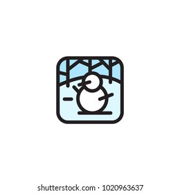 This winter snow vector app icons logo would suitable with your content
