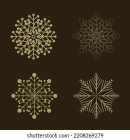  this is a Winter snowflake illustration template