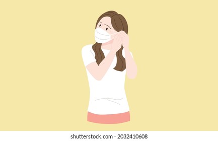 This is a woman wearing a mask.