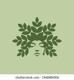 This woman's relaxation logo is suitable for salons, a spa place for a women's community logo, etc.